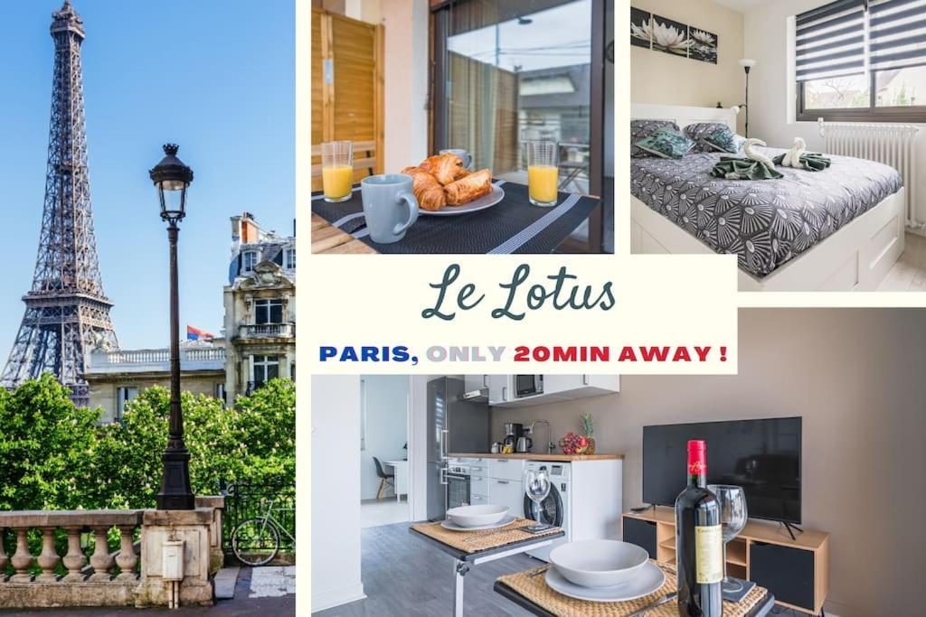 Le Lotus - Self Checkin - 20Min From Paris - Free Parking Around Apartman Drancy Kültér fotó